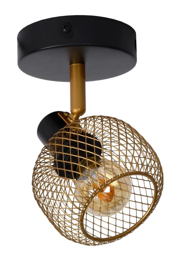 Lucide MAREN - Ceiling spotlight - 1xE14 - Matt Gold / Brass - turned off